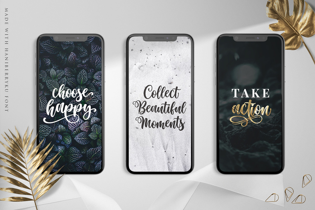 Haniberryku - Beautiful Script Font preview 7