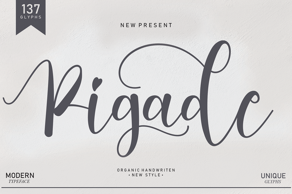 Pigade | handwritten font, a Script Font by Scratchones (Photo 1 of 7)