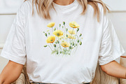 Watercolor Yellow Flower Clipart, an Illustration by CraftArtStudio (Thumbnail 4 of 6)