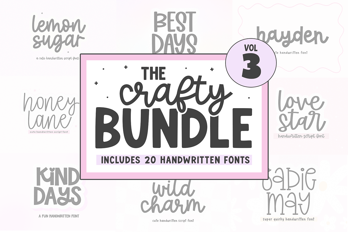 Crafty Font Bundle | Volume 3, a Handwritten Font by KA Designs (Photo 1 of 16)