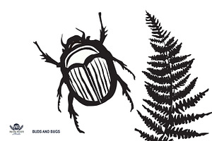 Buds And Bugs Linocuts