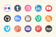 Social Media Watercolor Icons, an Icon by Marmalade Moon (Thumbnail 3 of 4)
