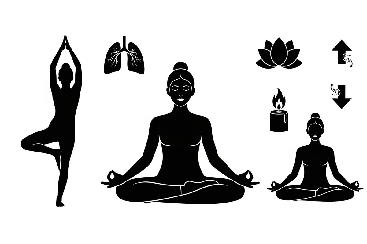 Yoga Meditation Silhouette Vector Bu, an Illustration by Artivon (Photo 19 of 40)