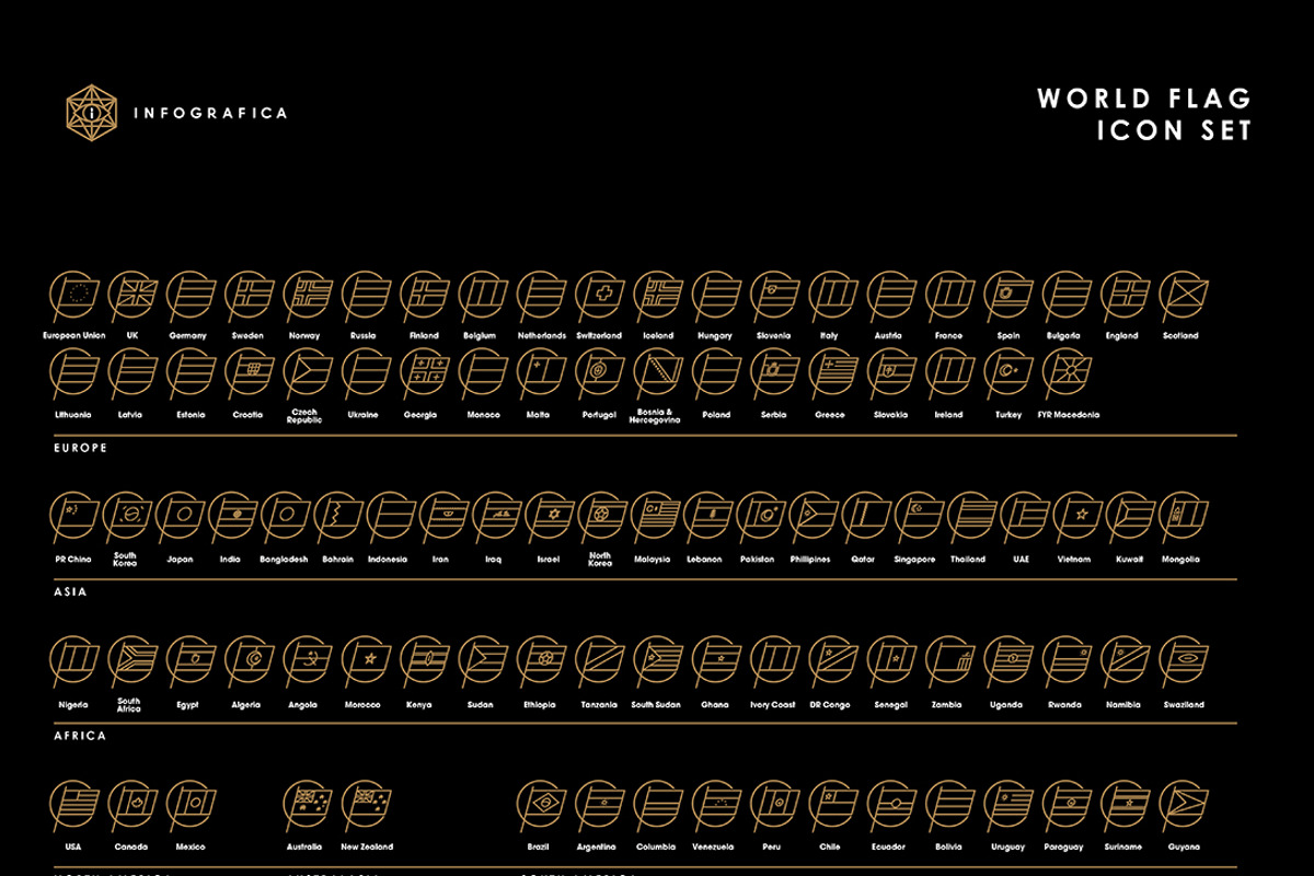 Infografica World Flag Icons, an Icon by Infografica (Photo 2 of 4)