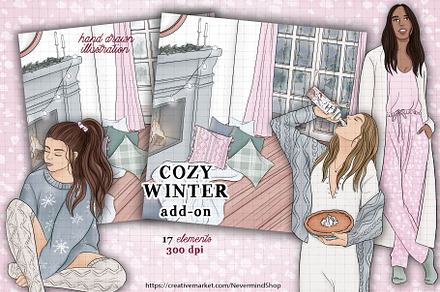 Winter Fashion Girls and Scene