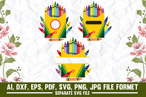 Crayon Split svg, an Object Graphic by VectorArtPrintableDesign
