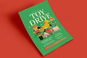 Green Modern Retro Toy Drive Flyer, a Flyer Template by VectorVactory (Thumbnail 3 of 3)