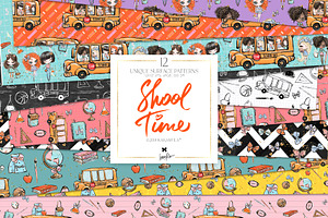 Back to School Seamless Patterns, a Pattern Graphic by KaramfilaS