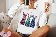 Elegant Floral Easter Bunnies PNG, an Illustration by Daily.Designs (Thumbnail 4 of 5)