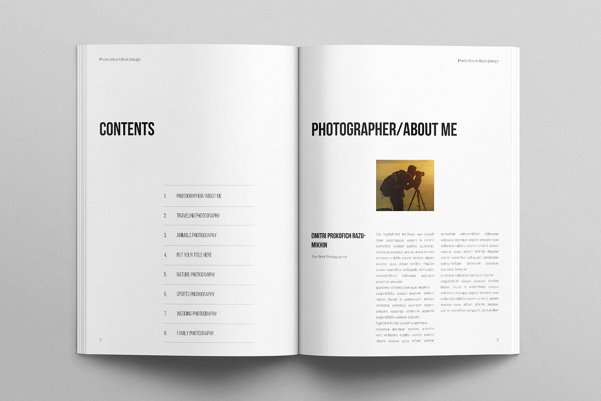 Photo Album Book Template, a Brochure Template by E-Type (Photo 2 of 7)