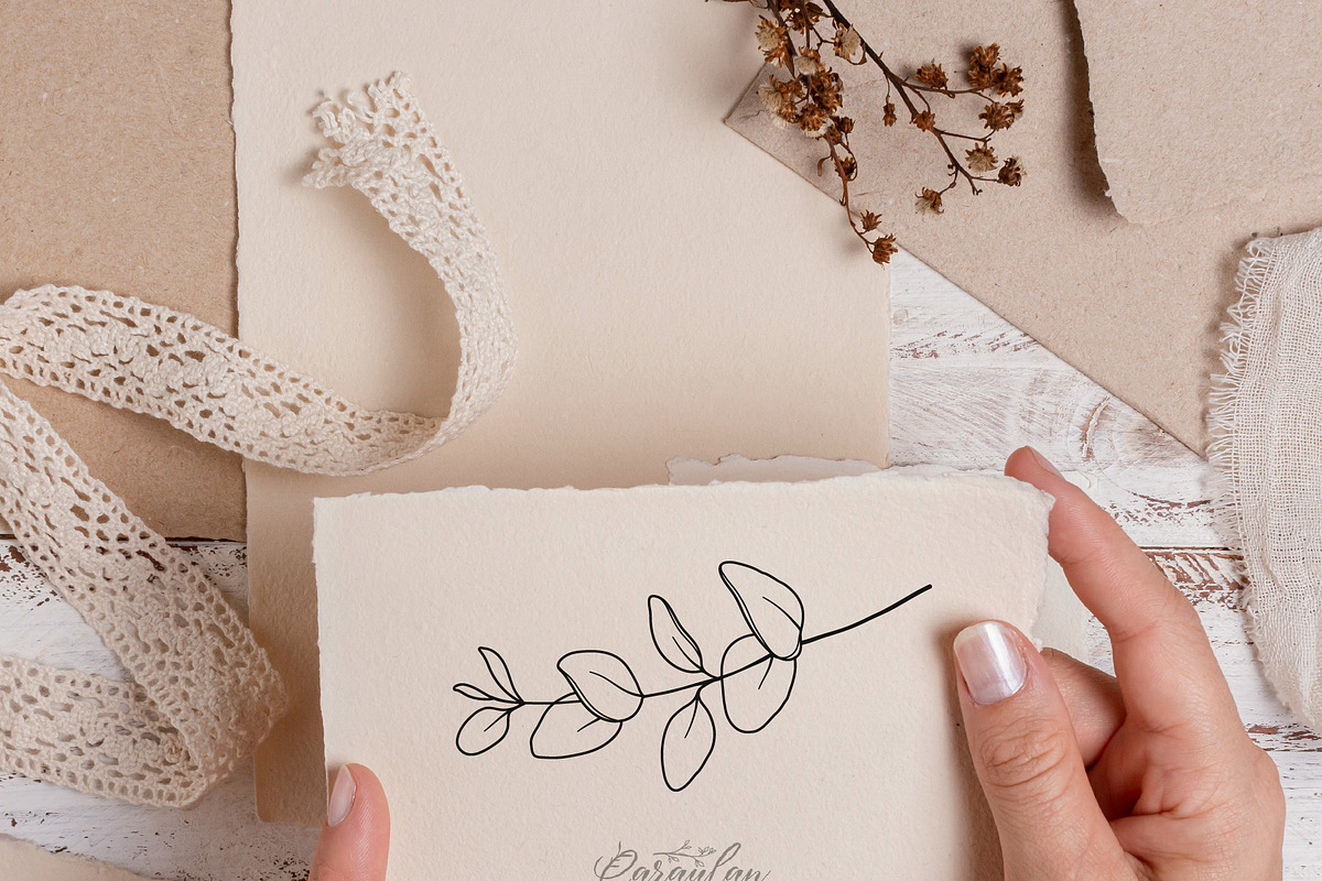 Eucalyptus Greenery Line Art, an Object Graphic by CaraulanStore (Photo 5 of 7)