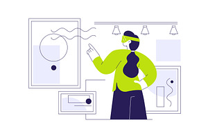 Museum virtual visit isolated, a Technology Illustration by Visual Generation