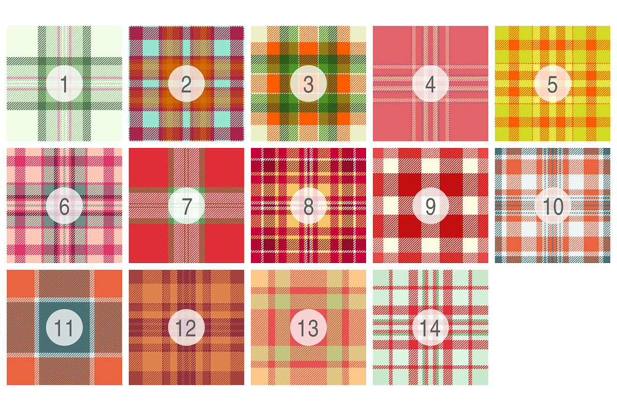 #141 Christmas Check Patterns, a Pattern Graphic by Plaid4You (Photo 2 of 5)