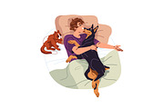 Happy people with cute pets set, an Animal Illustration by PaperTrident (Thumbnail 9 of 9)