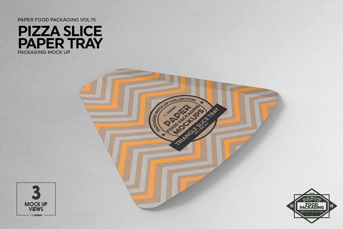 Pizza Slice Tray Packaging Mockup, a Packaging Mockup by INCDesign (Photo 5 of 7)