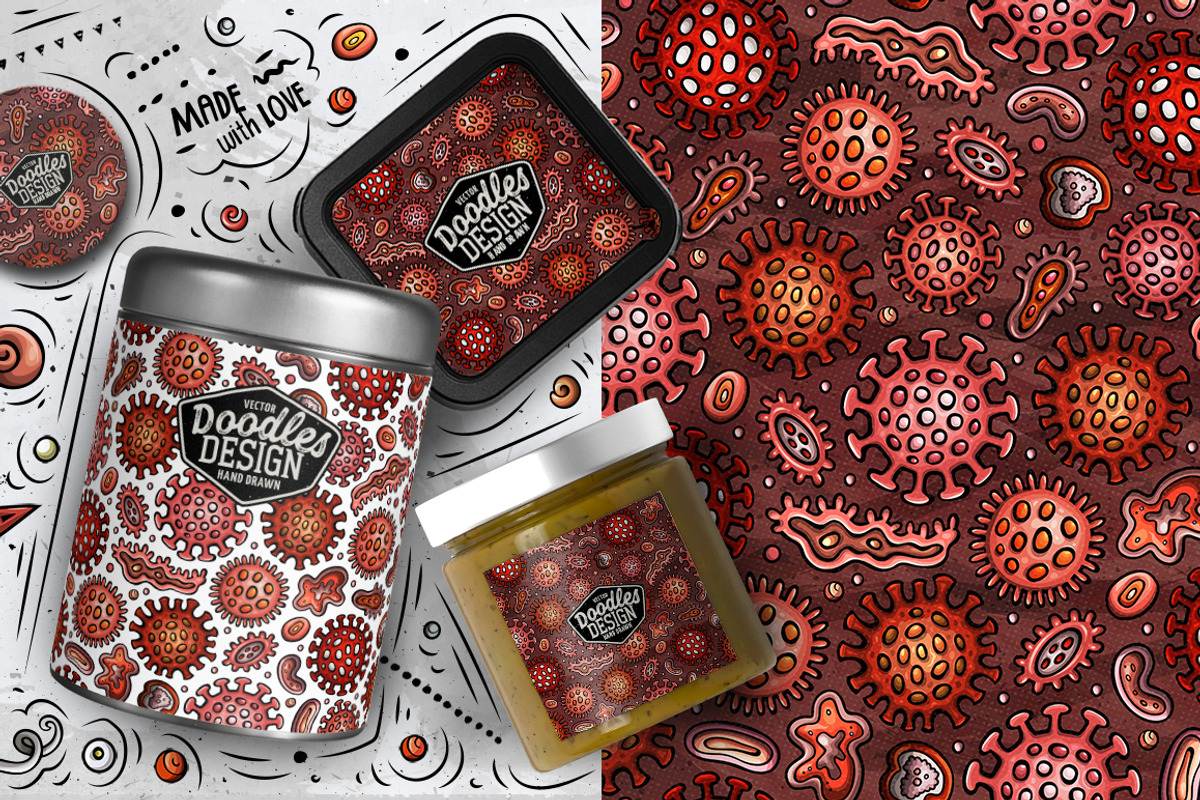 7 Epidemic Seamless Patterns, a Pattern Graphic by BALABOLKA (Photo 4 of 8)