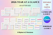2026 Year at a Glance, a Templates & Theme by Adalin Shop (Thumbnail 1 of 12)