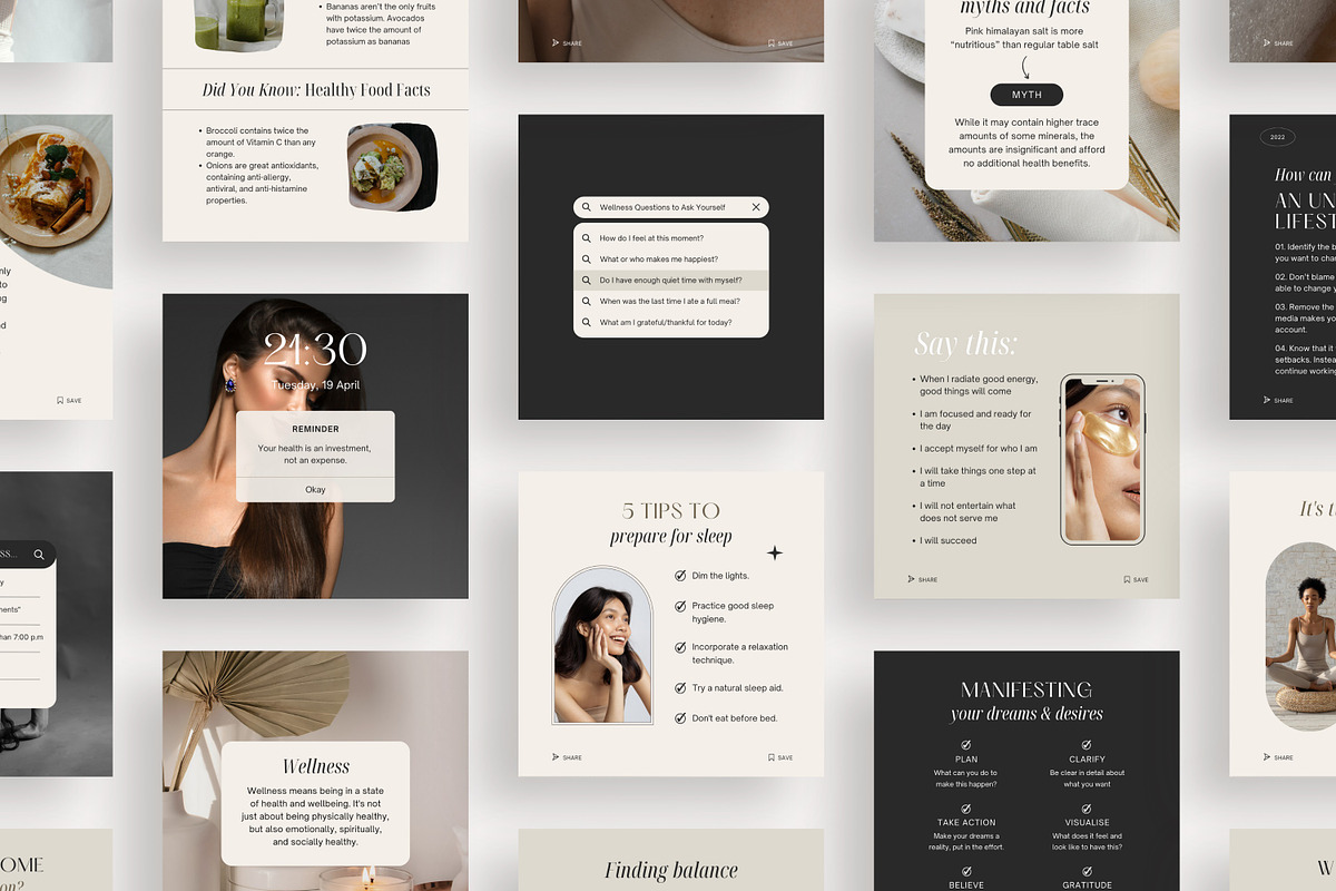 Health & Wellness Instagram Template, a Social Media Template by LiliesandBerries (Photo 9 of 21)