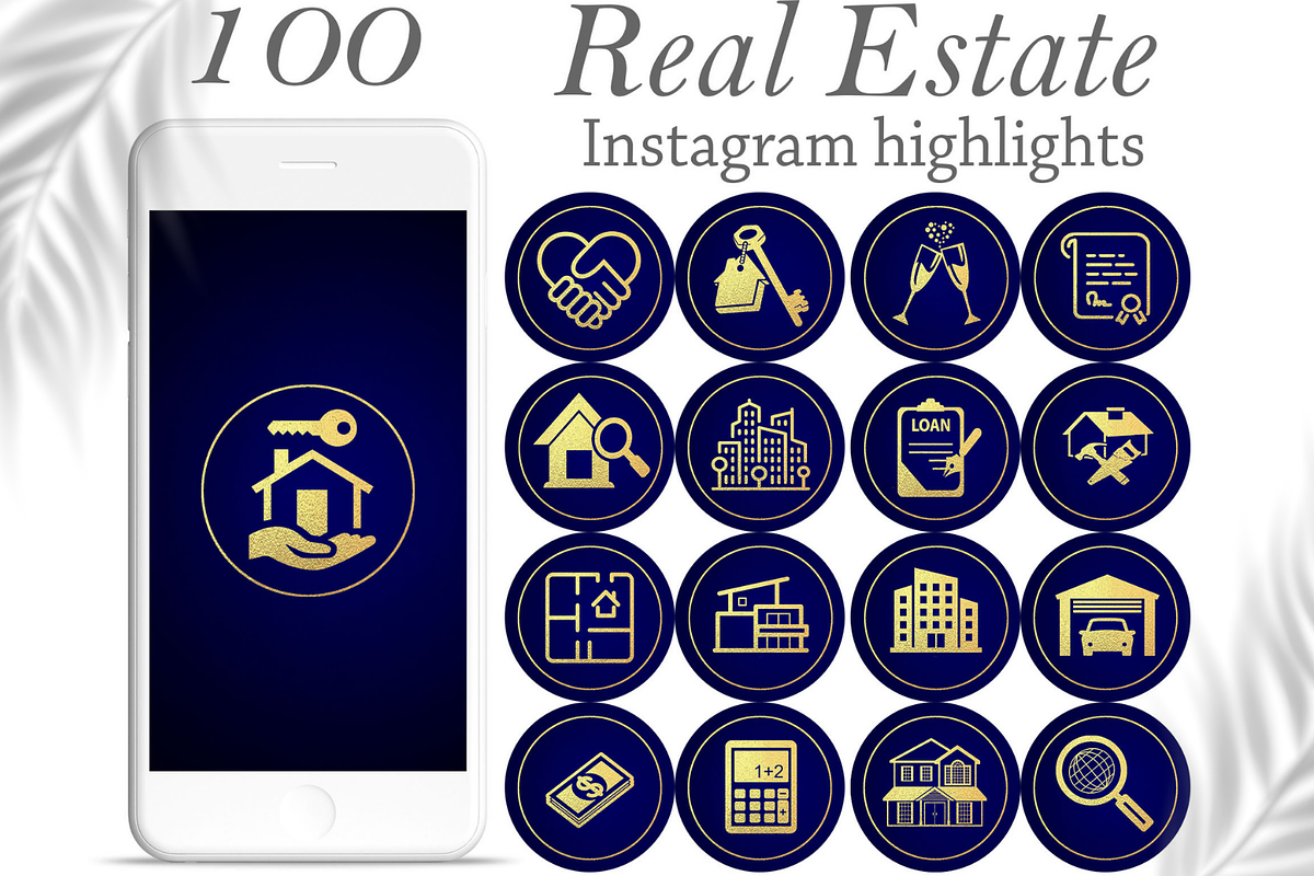 Real Estate Instagram highlights, a Social Media Template by Amiraliya (Photo 1 of 4)