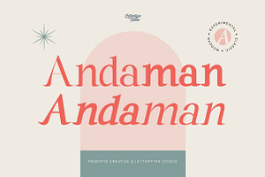 Andaman An Experimental Serif Font