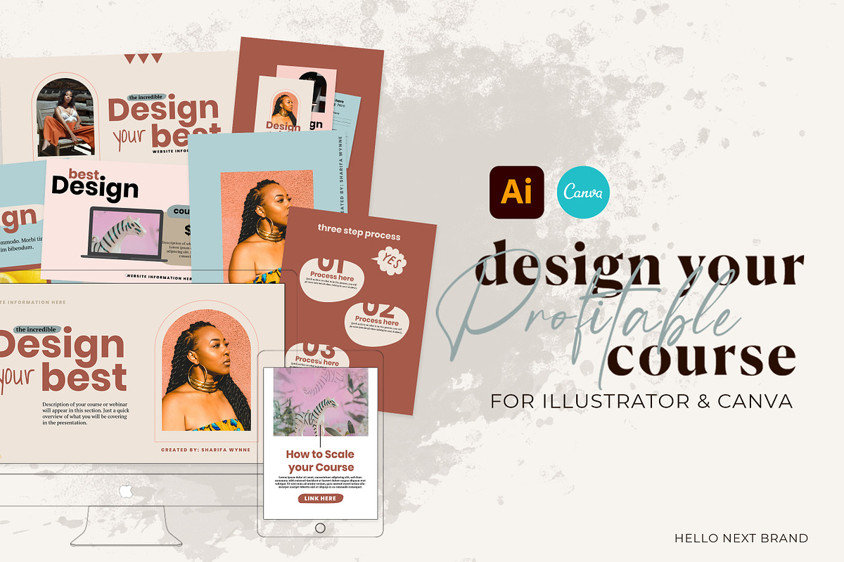 Design Your Profitable Course, a Presentation Template by hello next brand (Photo 1 of 8)