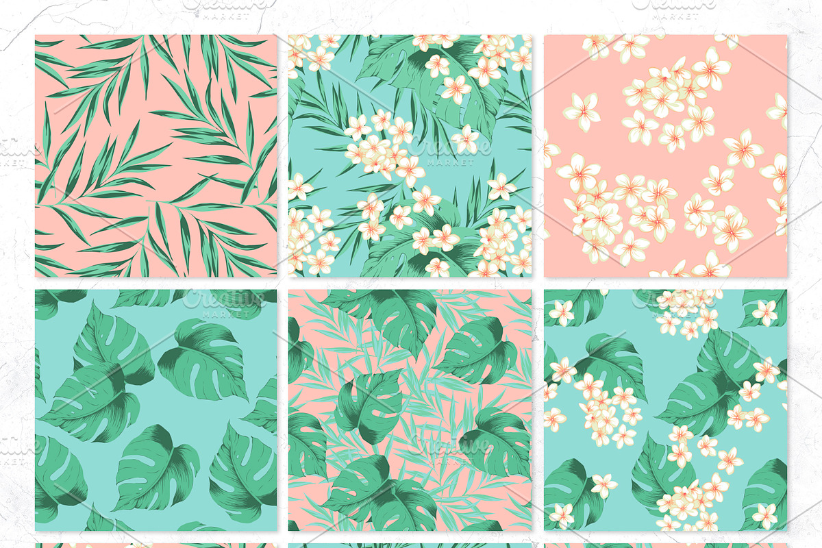 Alba Tropicale | Vector patterns set, a Pattern Graphic by Tanya Vollar (Photo 8 of 11)