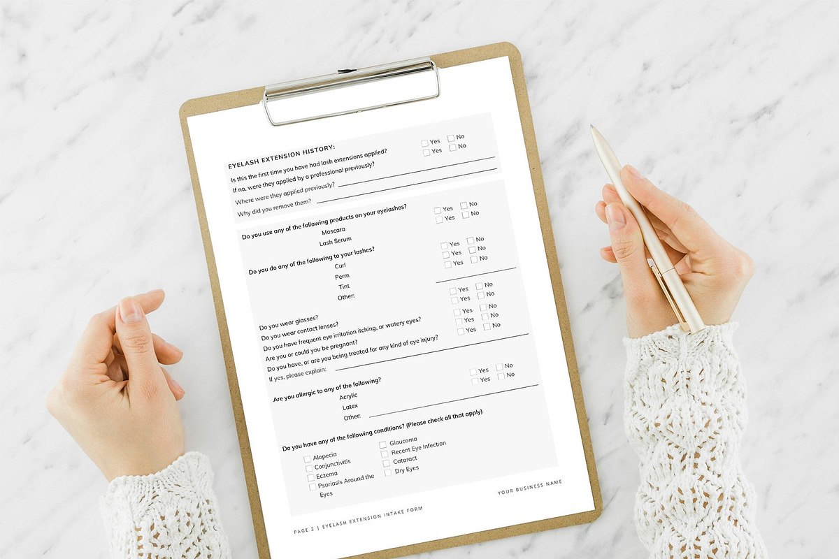 Eyelash Consent Form, a Websites & App Template by SwitzerShop (Photo 7 of 9)