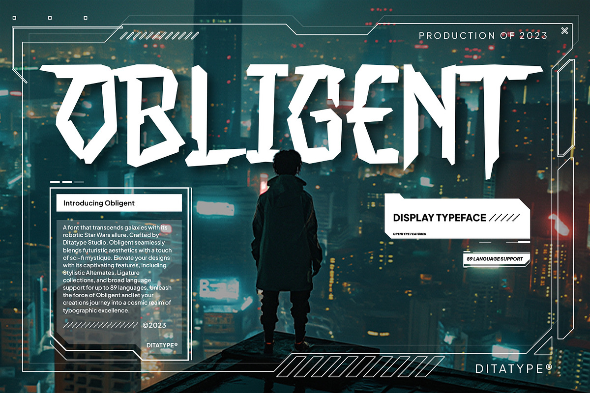 Obligent, a Symbol Font by Ditatype (Photo 1 of 11)