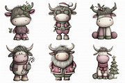 Whimsical Christmas Highland Cow Cli, an Illustration by Libby Wishes (Thumbnail 6 of 7)