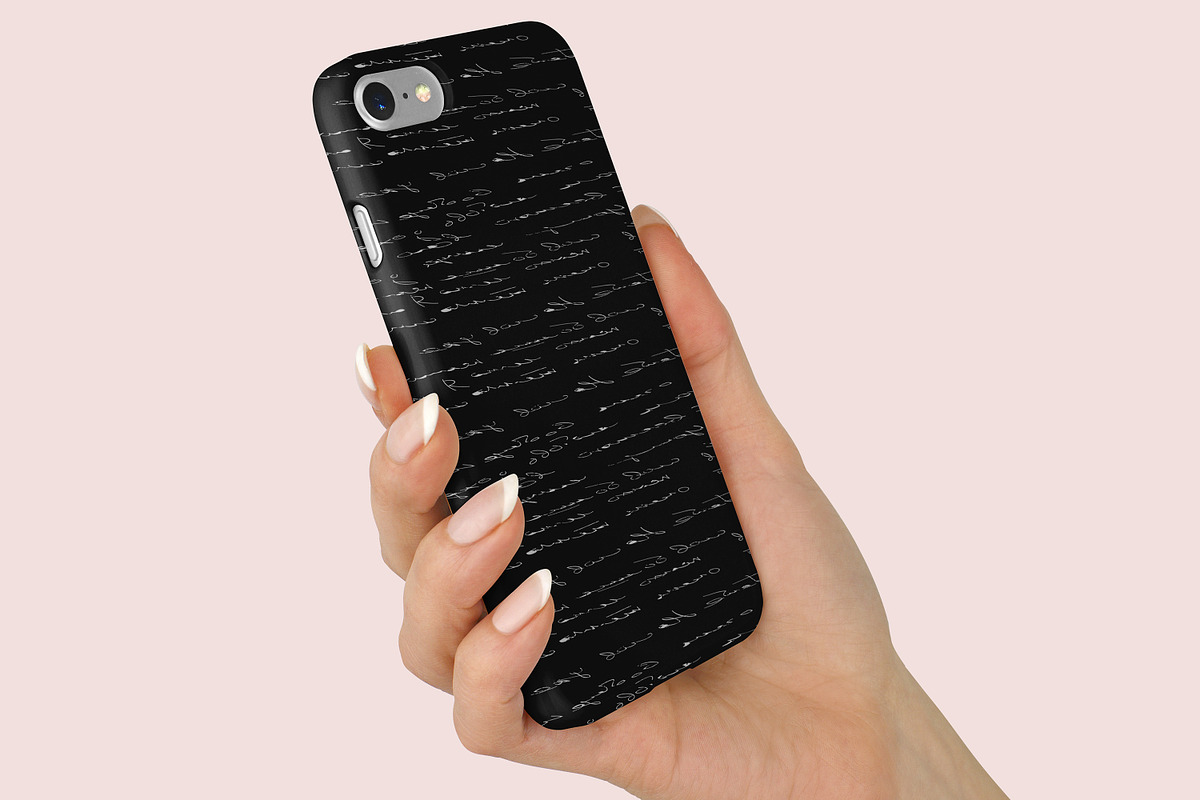 18 Seamless Black Handwriting PNG, a Pattern Graphic by ThingsbyLary (Photo 3 of 10)