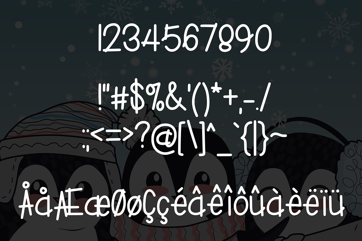Penguin Grins, a Font by Kitaleigh (Photo 3 of 3)