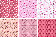 Star Heart Pink Seamless Pattern, an Illustration by Designking (Thumbnail 2 of 4)