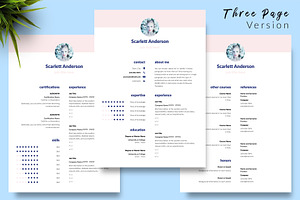 Creative CV Resume Design - Scarlett