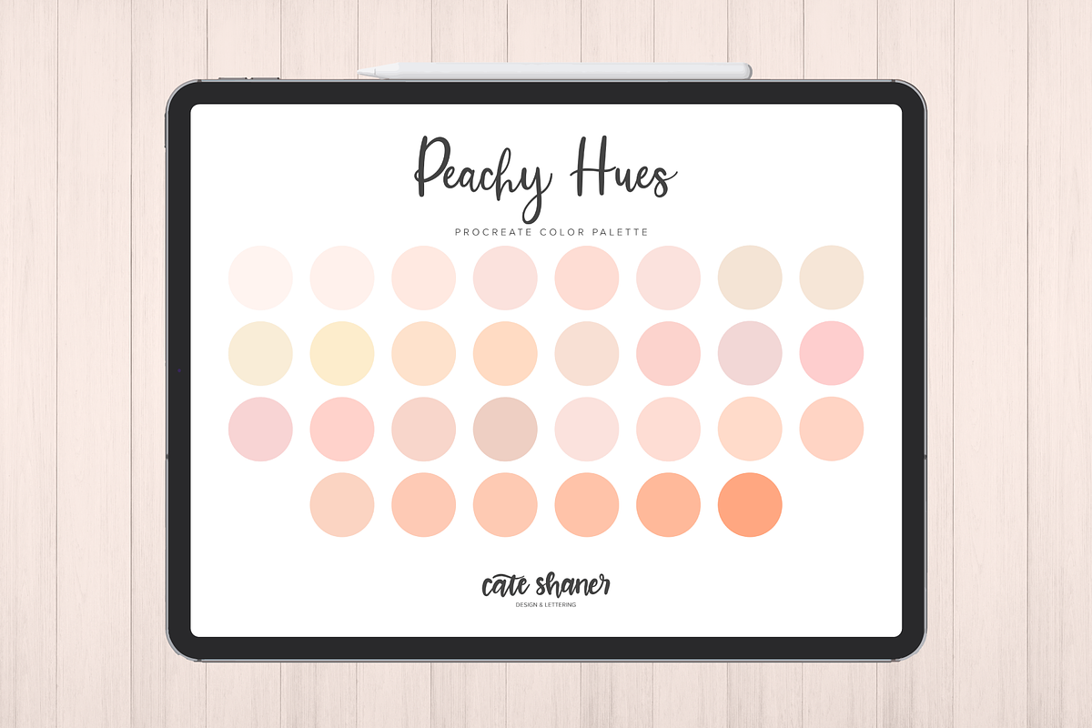 Peachy Hues Procreate Color Palette, a Palette Add-On by Cate Shaner (Photo 1 of 3)