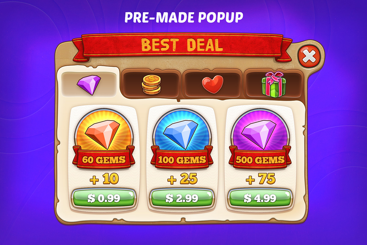 DINGDONG - Game GUI Pack, a Templates & Theme by Weirdsgn Store (Photo 11 of 11)