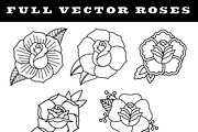 American Traditional Vector Rose, an Illustration by Slevin ID (Thumbnail 2 of 4)