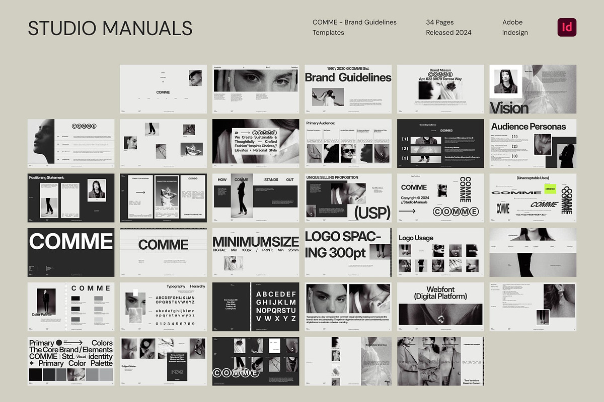 COMME - Brand Guidelines, a Presentation Template by Studio Manuals (Photo 8 of 8)