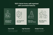 Animated Volunteer Icon Set, an Outline Icon by Prosymbols (Thumbnail 2 of 3)