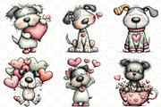 Quirky Valentine Dog Clipart, an Illustration by Black Bird Studio (Thumbnail 5 of 6)