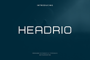 Headrio - Futuristic Typeface, a Serif Font by garismantra (Thumbnail 1 of 4)
