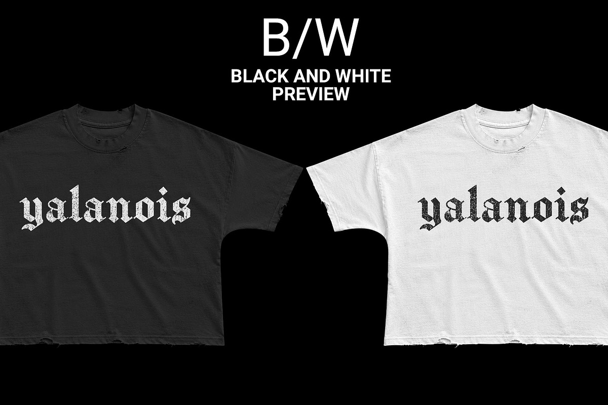DISTRESSED BOXY T-SHIRT MOCKUP, a Shirt Mockup by yalanois (Photo 2 of 5)