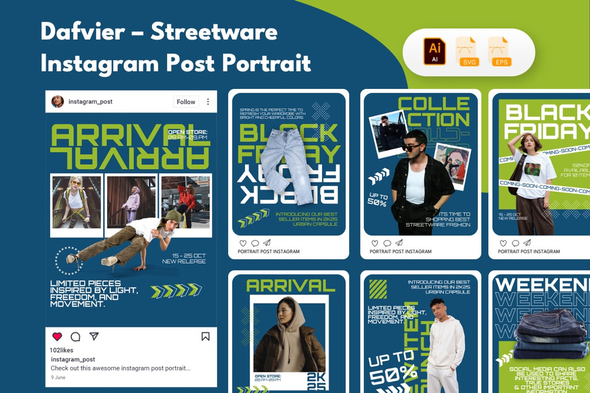 Urban Fashion - Instagram Bundle 01, a Social Media Template by Dhabee (Photo 11 of 11)