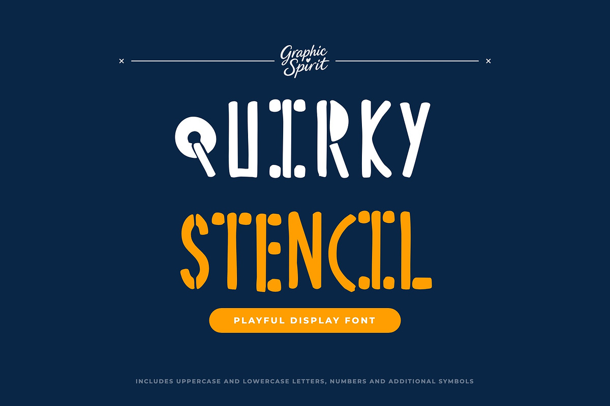 Quirky Stencil Decorative Font, a Handwritten Font by Graphic Spirit (Photo 1 of 8)