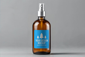 Amber bottle mockup, an Advertising Mockup by OSORIOartist
