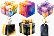 Watercolor Black Friday Clipart, an Illustration by Canvas Craft (Thumbnail 2 of 7)