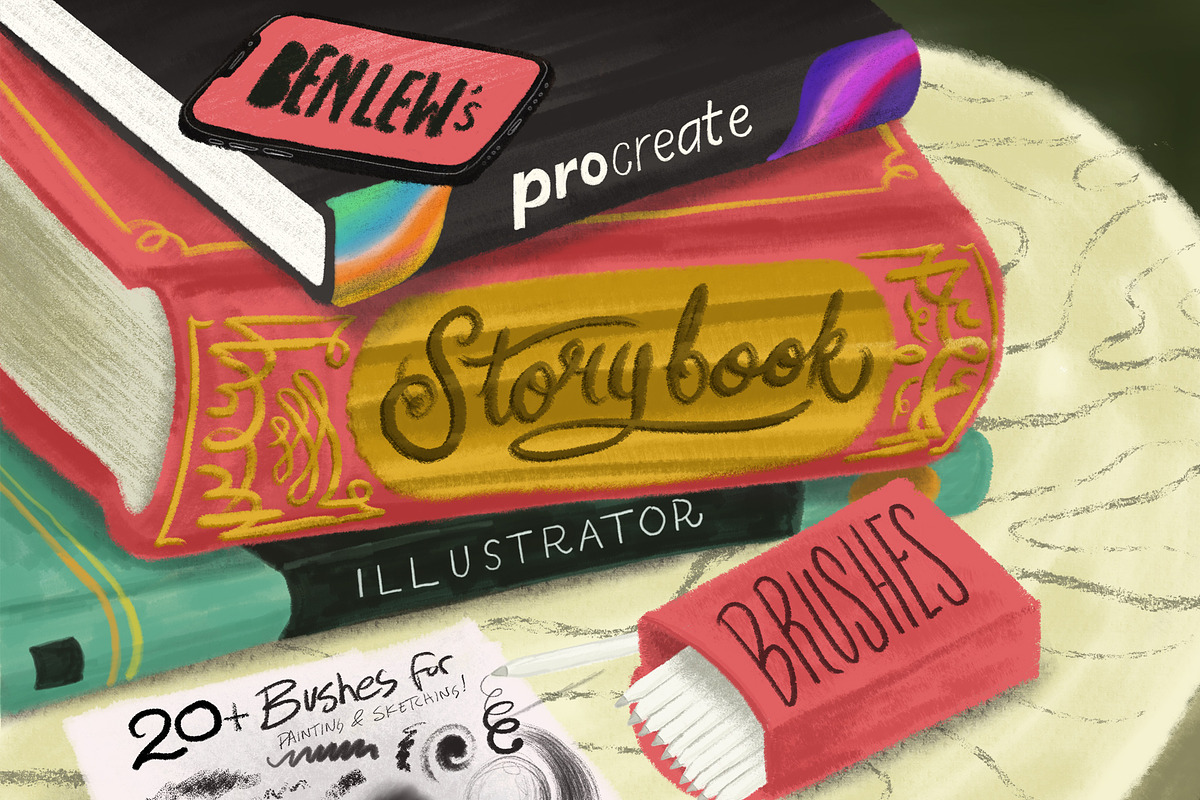 Storybook Illustrator for Procreate, a Brush Add-On by Ben Lew Illustration (Photo 1 of 11)