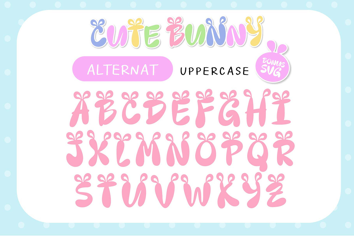 Cute Bunny Font, a Handwritten Font by KengGraphic (Photo 10 of 10)
