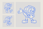 Old Computer Cartoon Illustration, a Technology Illustration by ™Creasi (Thumbnail 2 of 7)