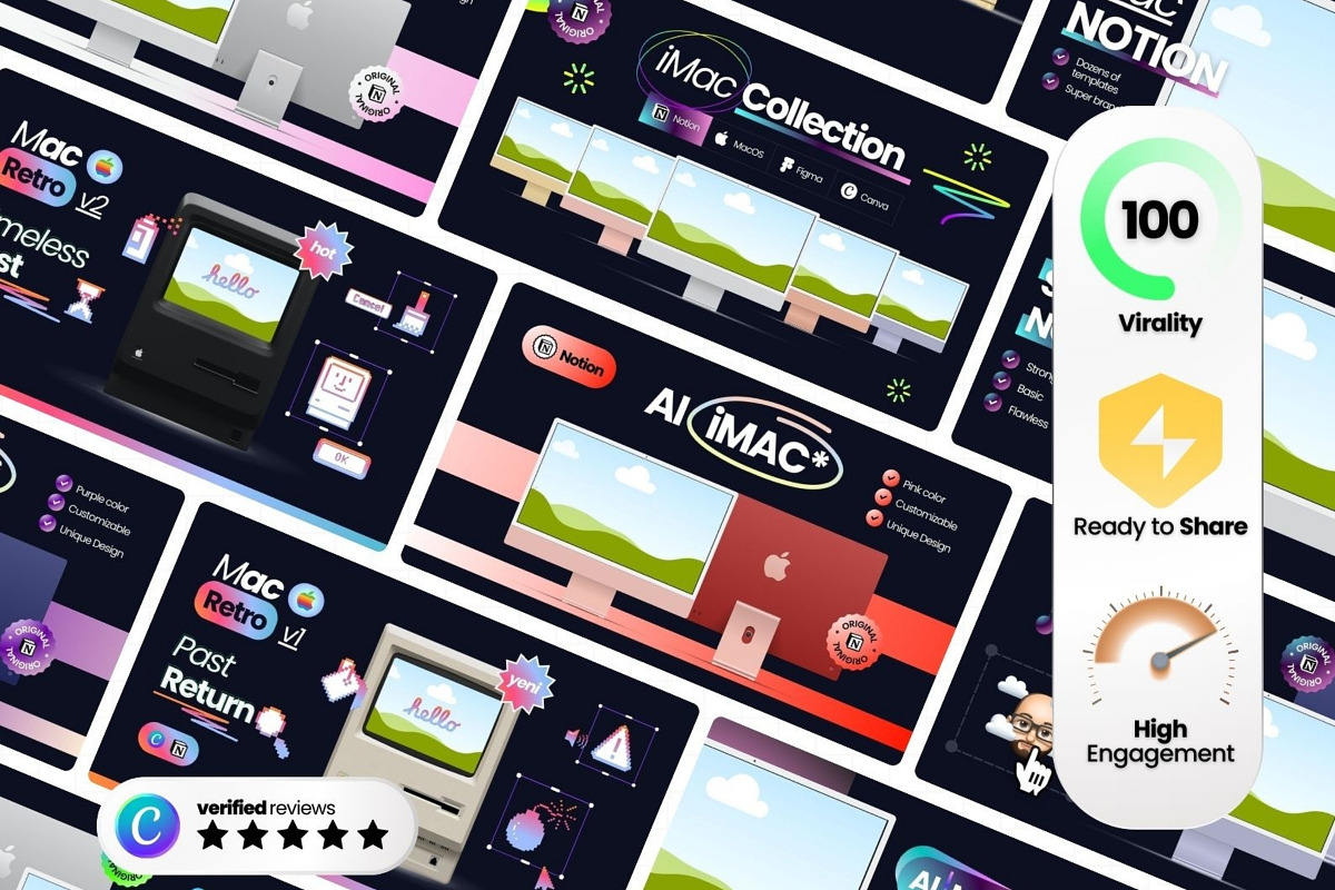Mock-Up Pack v2 Canva Templates, a Social Media Template by Virall (Photo 2 of 10)