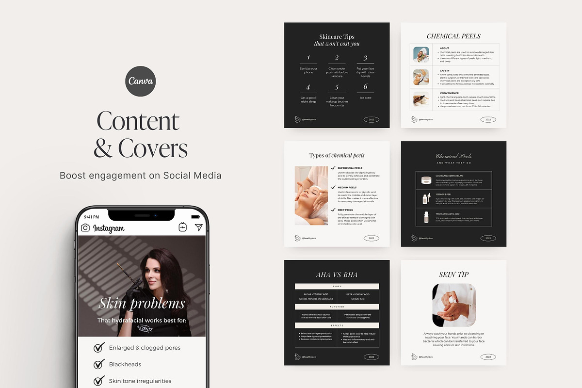 Canva Esthetician templates, a Social Media Template by LiliesandBerries (Photo 6 of 19)